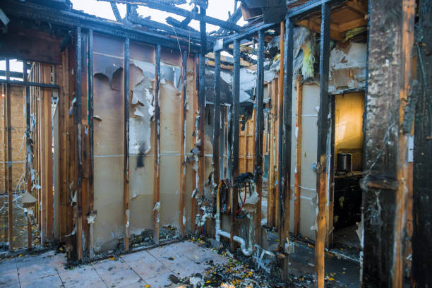 Professional Emergency Fire Cleanup technician working in McLean, TX